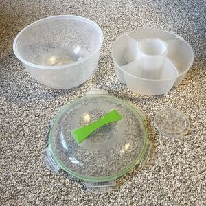 Snapware 4 Compartment Plastic Container Snap Fruit Vegetable Colander